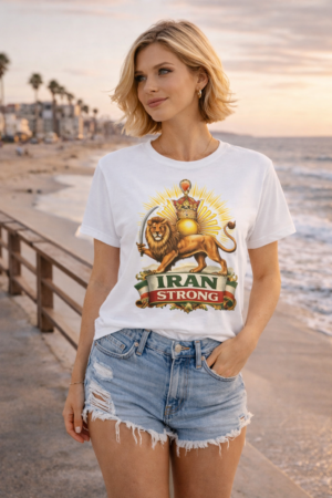 Iran Strong Lion Graphic Tee — Persian Lion Emblem Shirt